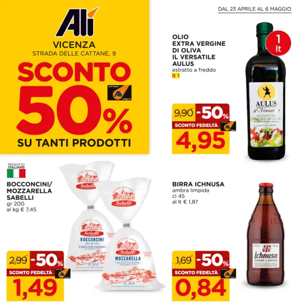 Alì — Ali - Sconto 50% su tanti prodotti
