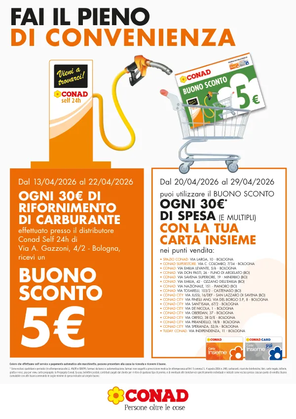 Conad — Conad - Buono Sconto 5€ Distributore Bologna