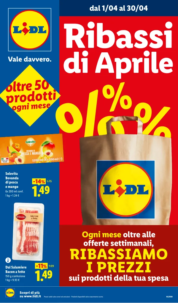 Lidl — Ribassi del mese - Aprile